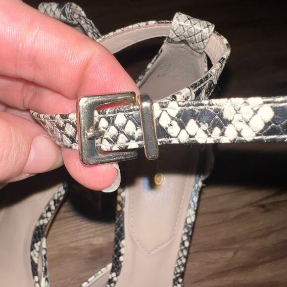 ALDO Snake Print Ankle Strap Round Toe Platform Heels Size 7 - Picture 11 of 16